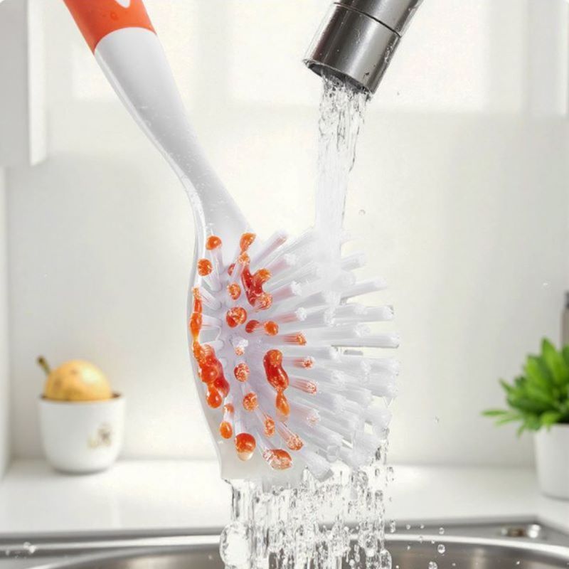 Brushes Cleaning Sink Pans With Dish Bristles Pots Curved For_voghion.com