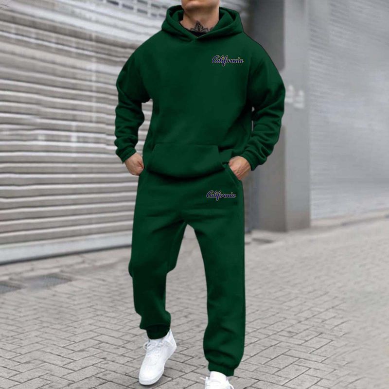 New Autumn And Winter Men's Joggers 2 Piece Tracksuit Fashion California Letter Printed Hoodie And Pants Set Men Outfits_voghion.com