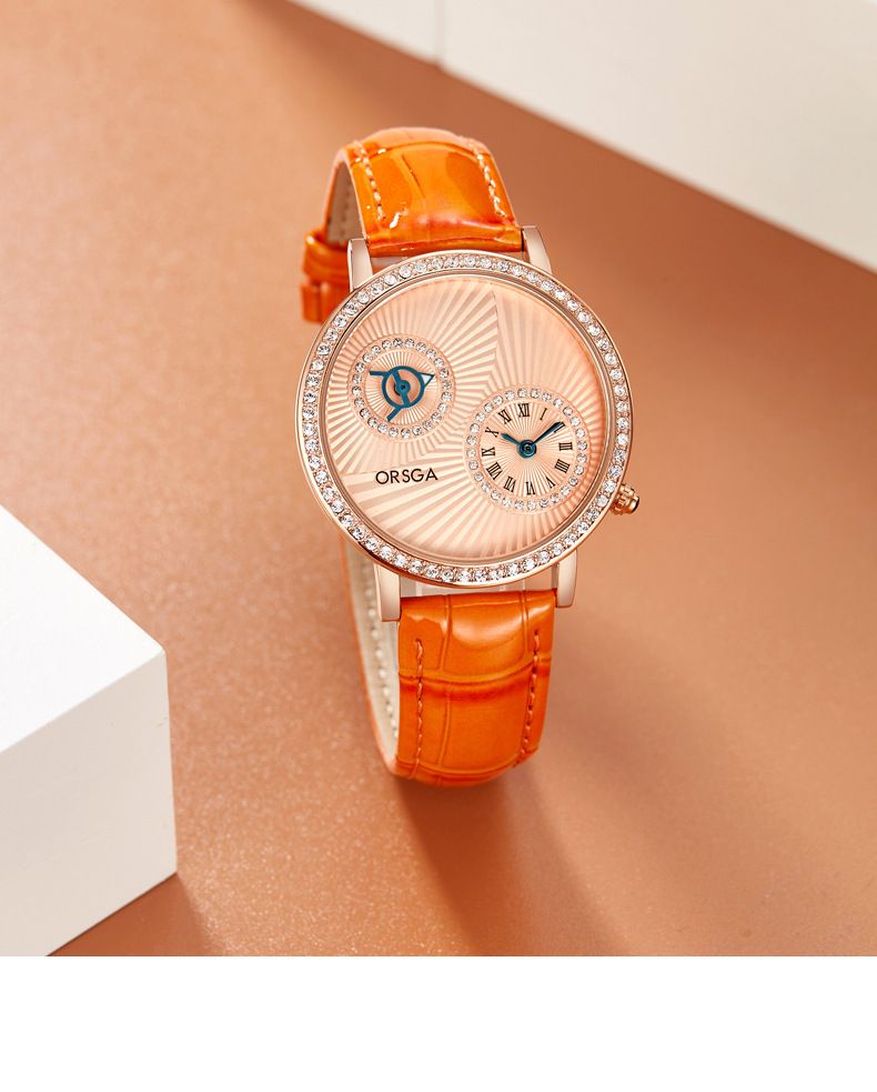 Montre de personnalité à double cadran pour femme, style britannique, étanche, sertie de diamants_voghion.com