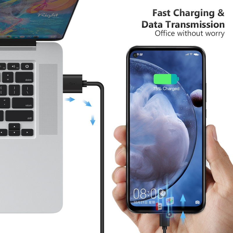 25/100/150/200/300cm câble USB C Type C 3A câble de Charge rapide cordon de données pour Samsung S9 S9 + S8 Plus Xiaomi Redmi Not 8 10 Huawei_voghion.com