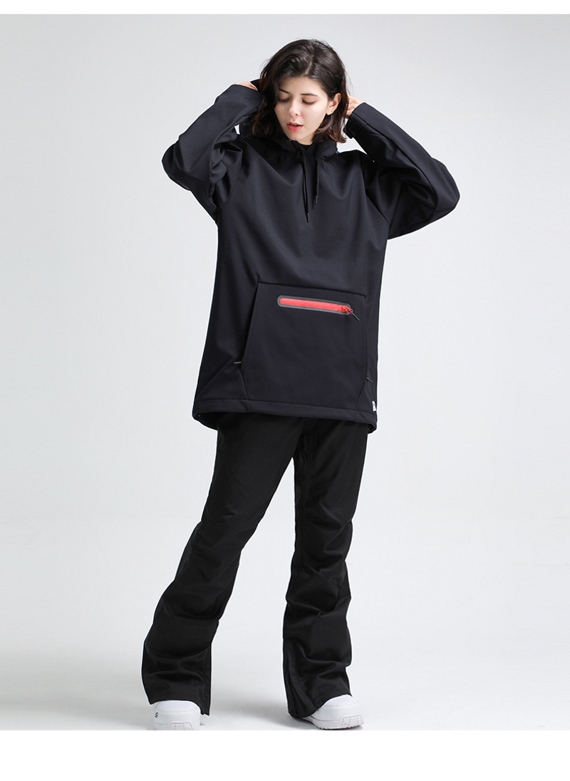 Women's hooded snowboard men's windproof waterproof couple hoodie winter ski equipment_voghion.com