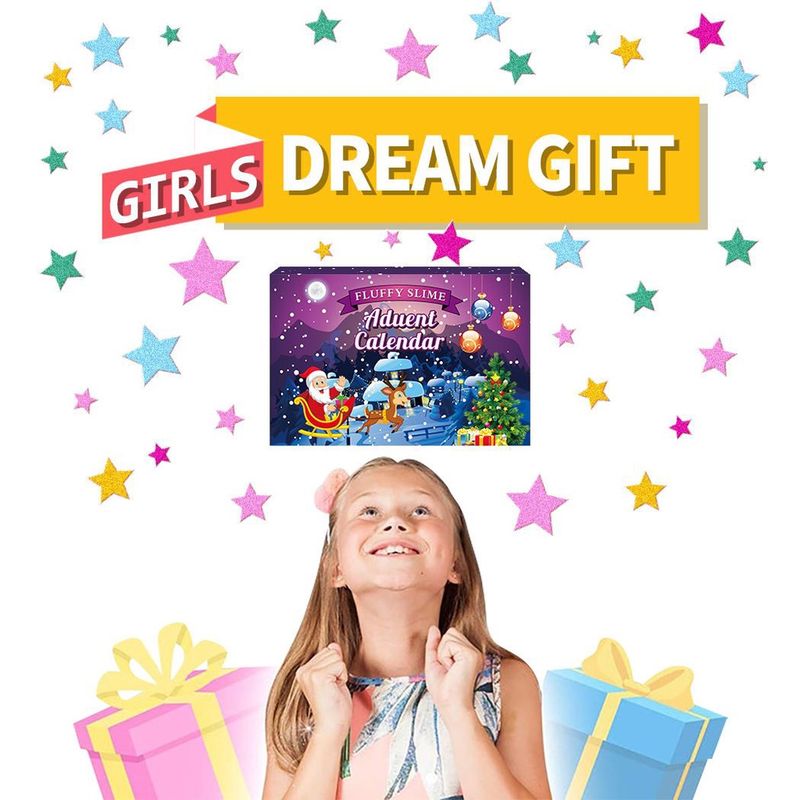 Slime Fluffy Advent Calendar 24 Days Countdown To Kids Gift Christmas_voghion.com