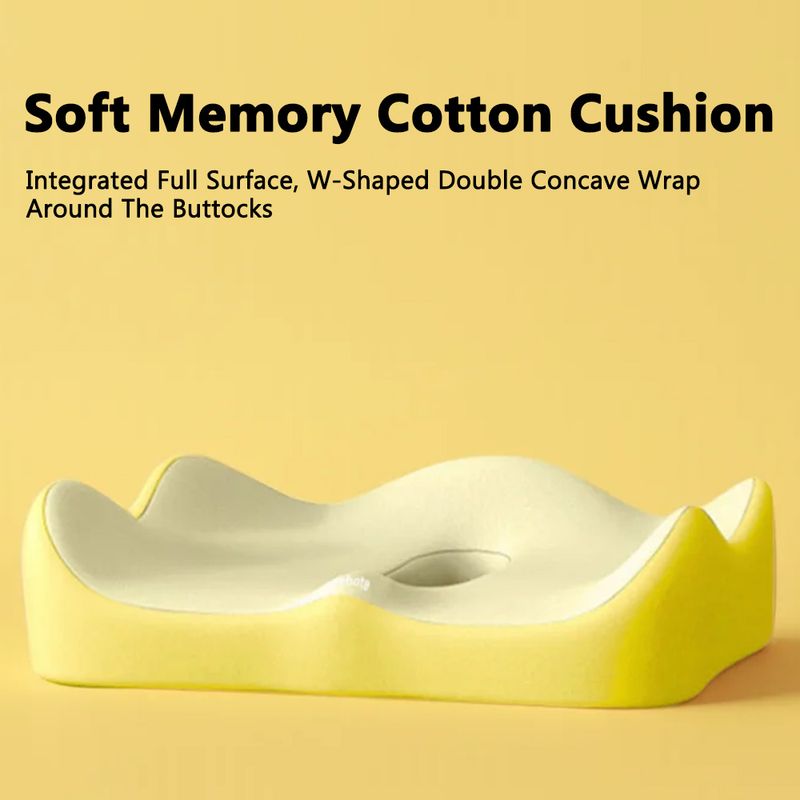 Car Soft Memory Foam Automobile Support Hollow Seat Cushion Slow Pressure Breathable Anti Slip Hip Pad_voghion.com