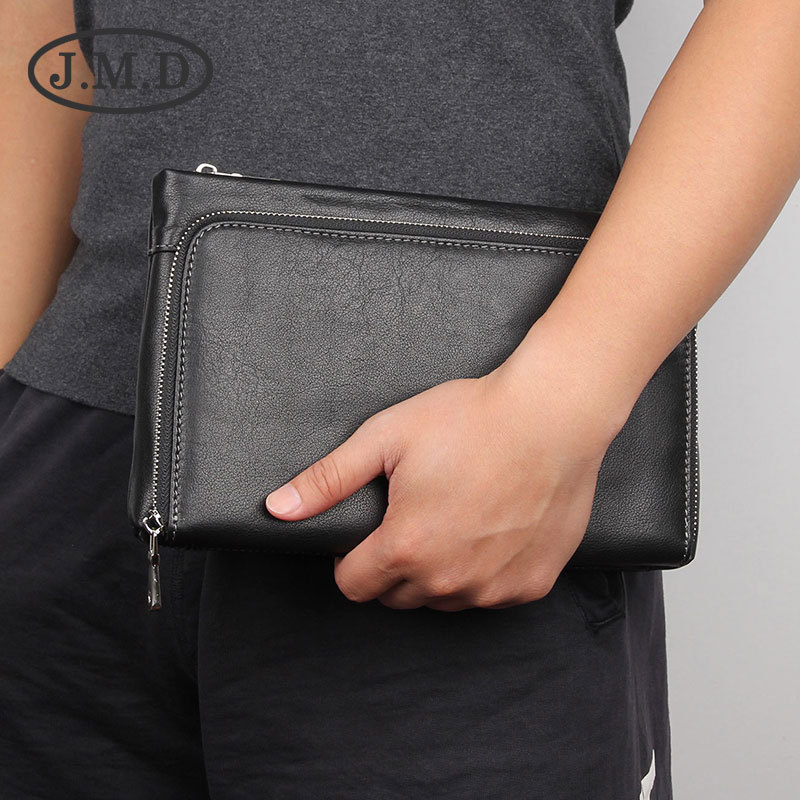 Genuine leather new grab large business handheld envelope casual wrist bag, trendy bag C011L_voghion.com