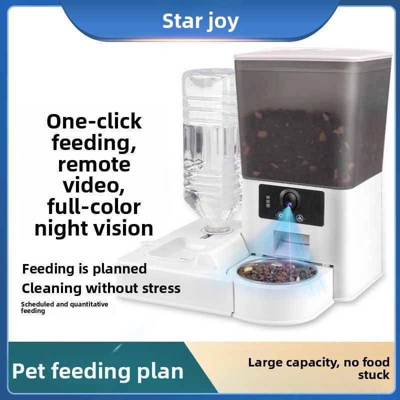 Bainason Large Capacity Smart Pet Automatic Feeder With Timer, Quantitative Food Dispenser And WiFi Remote Monitoring_voghion.com