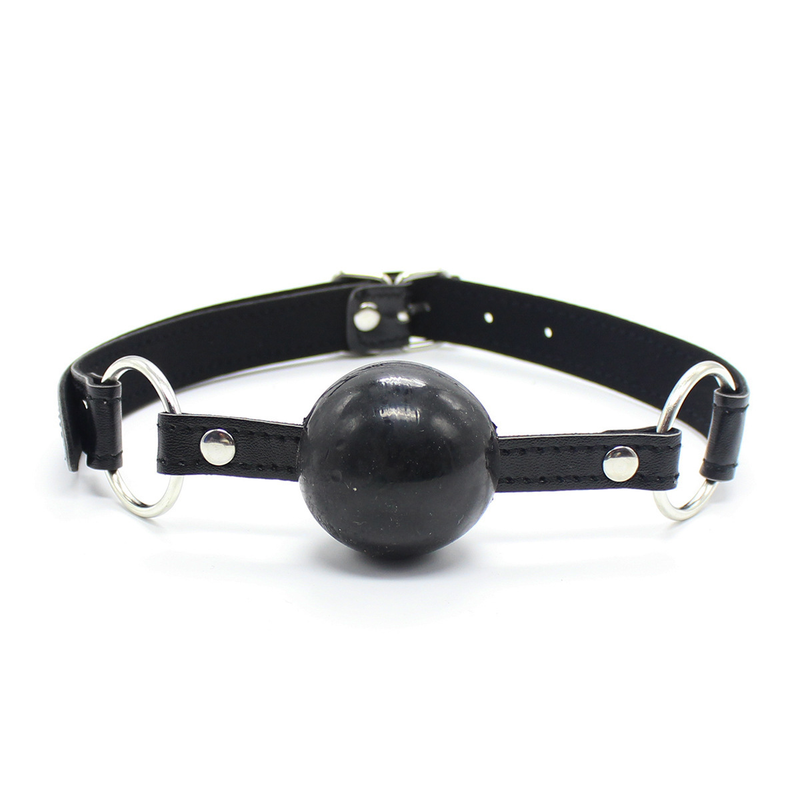 Solid Open Couples Mouth Ball Soft Silicone Gag Flail Adult Games Bondage Fetish Leather Strap Gag Ball Se_voghion.com
