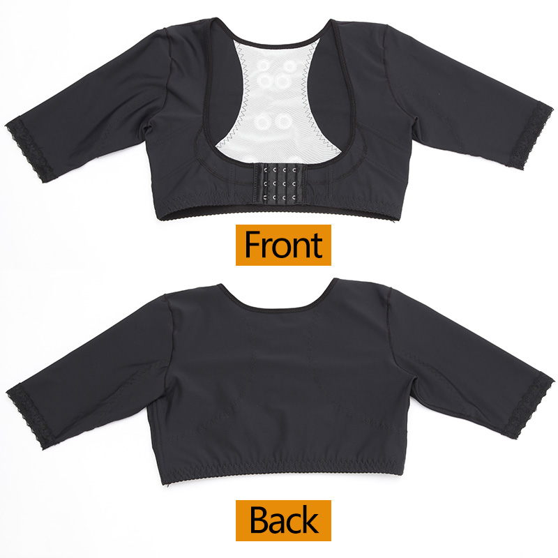 Erme Armkompresjon Kvinner Vekttap Overarm Slanking Shaper Holdningskorrigerer Topp Shapewear Post Surgic_voghion.com