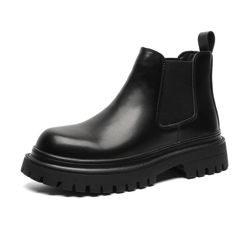 Thick-soled Heightening Retro Martin Boots Blue Casual Boots_voghion.com