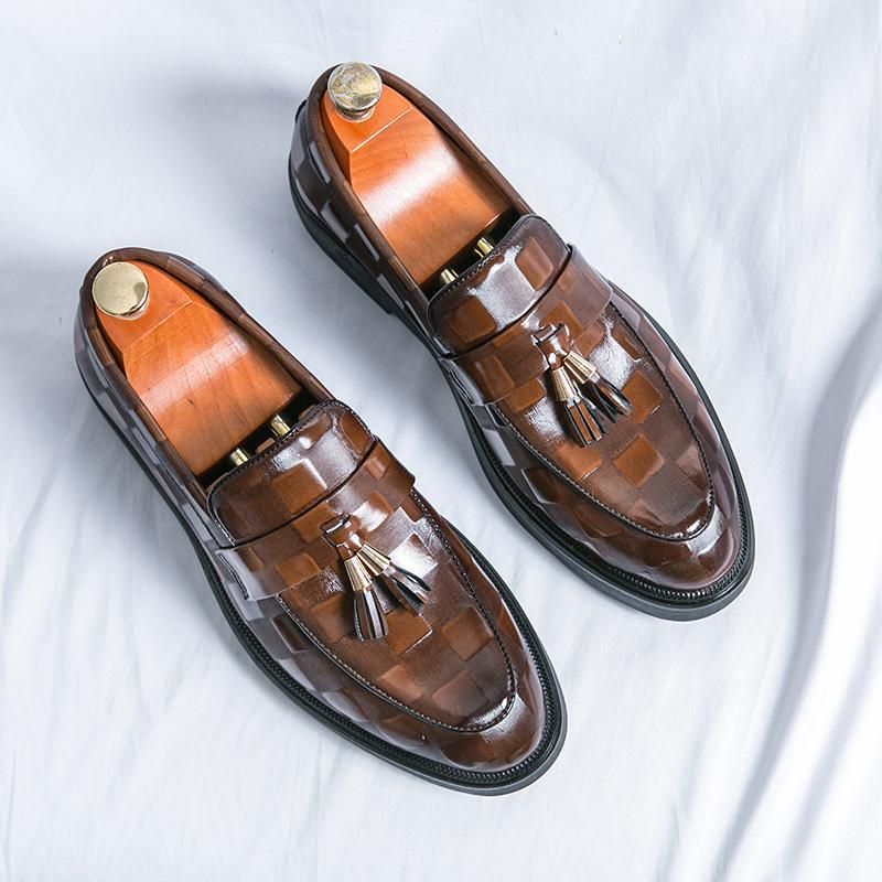 Quastenanhänger Leder Business Abendgarderobe 46 Freizeit-Loafer Weiche Sohle Herren Hochzeitsbräutigam Schuhe Größe 47_voghion.com