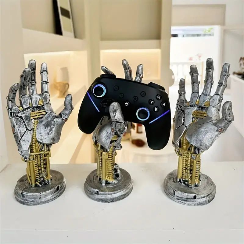 Supporto per controller di gioco meccanico Cyberpunk, supporto per cuffie, ornamento da scrivania, artefatto per riporre oggetti nella stanza_voghion.com