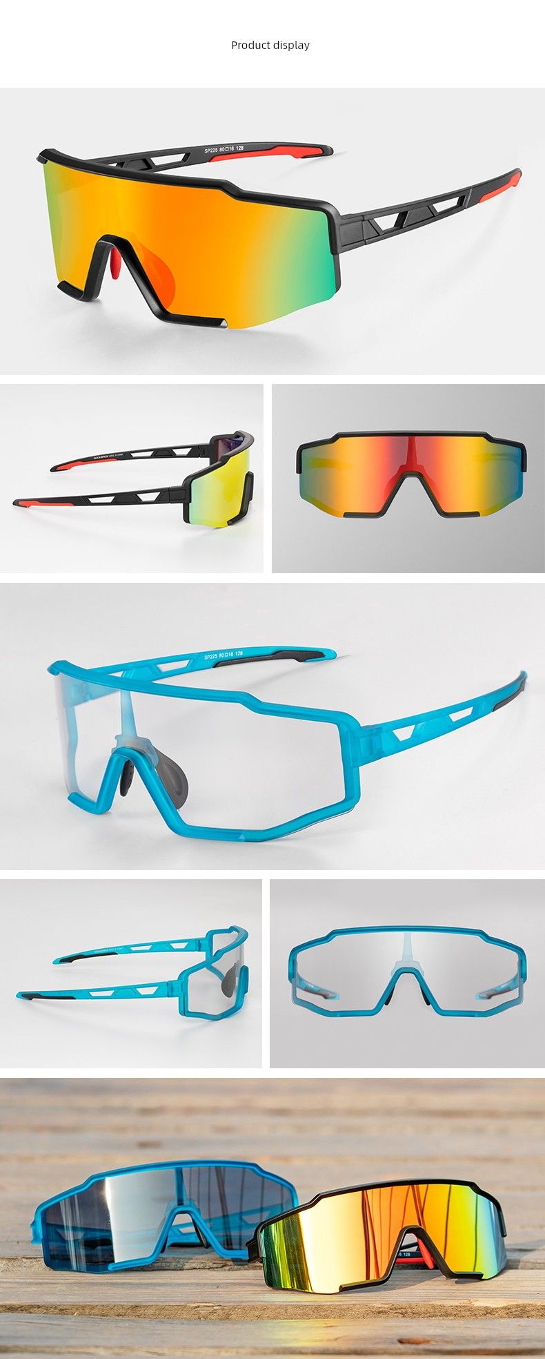 Occhiali polarizzati Rockbros che cambiano colore per uomo e donna_voghion.com