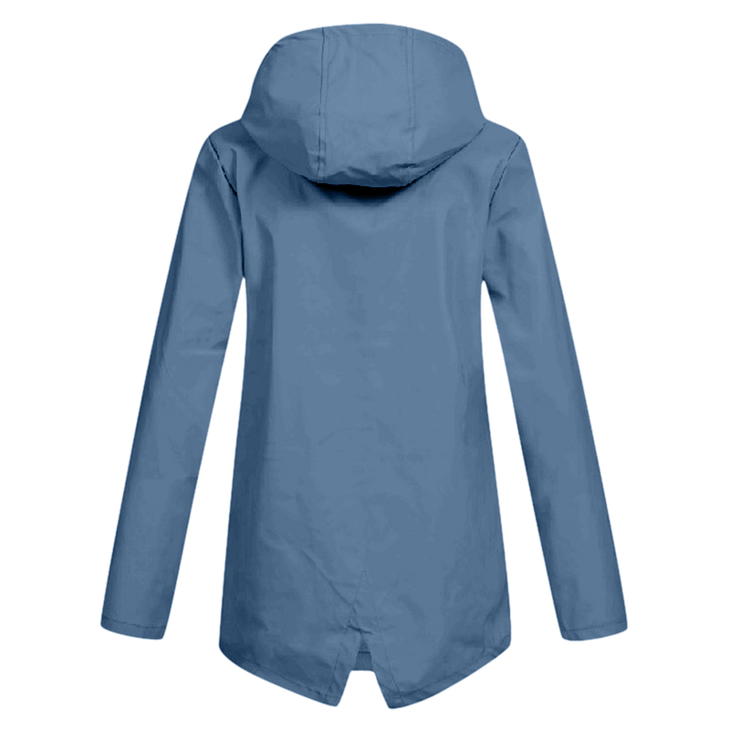 Giacca antivento leggera con cerniera e cappuccio per donna K_voghion.com