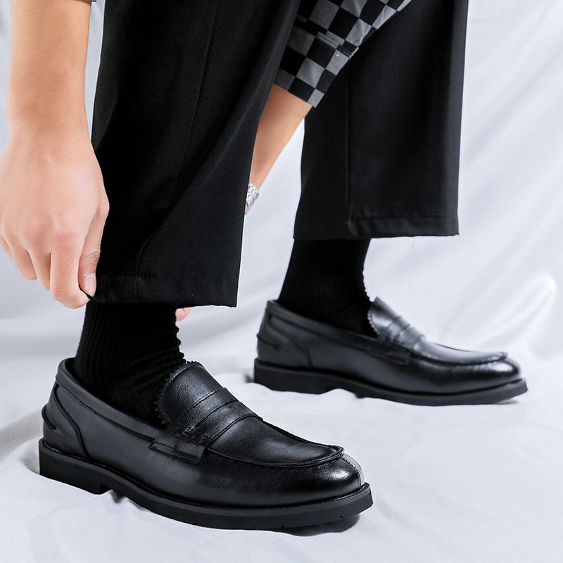 Step On Loafers, Lazy Men's Business Casual Leather Shoes, Autumn British Style High-end Formal Men 66659-R_voghion.com