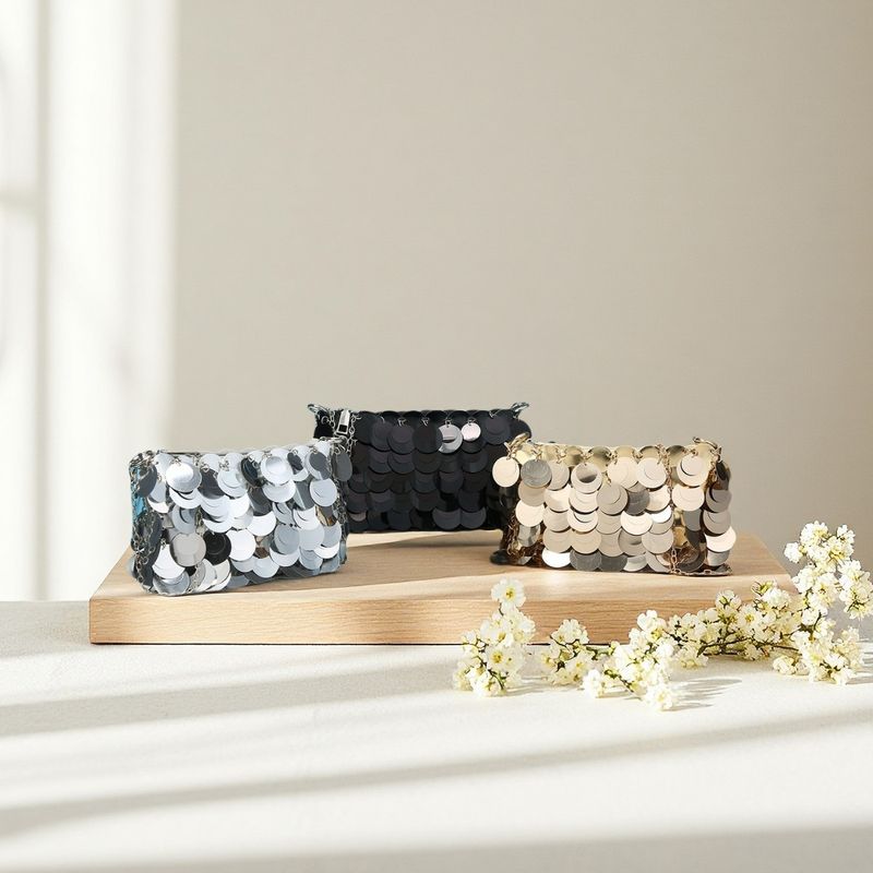 New Style Niche Design Handmade Sequin Party Phone Shoulder Bag Women's Crossbody Handbag_voghion.com