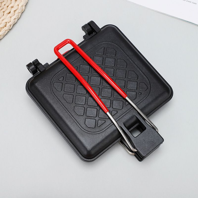Dedicated Outdoor Detachable Sandwich Baking Pan Double Sided Non Stick Baking Pan Gas Universal Bread Frying Pan Mold_voghion.com