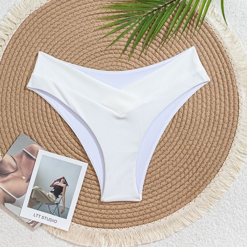 Costume da bagno da donna a vita alta, in tessuto morbido con motivo a croce a righe verticali, per spiaggia, vacanze, piscina e feste_voghion.com