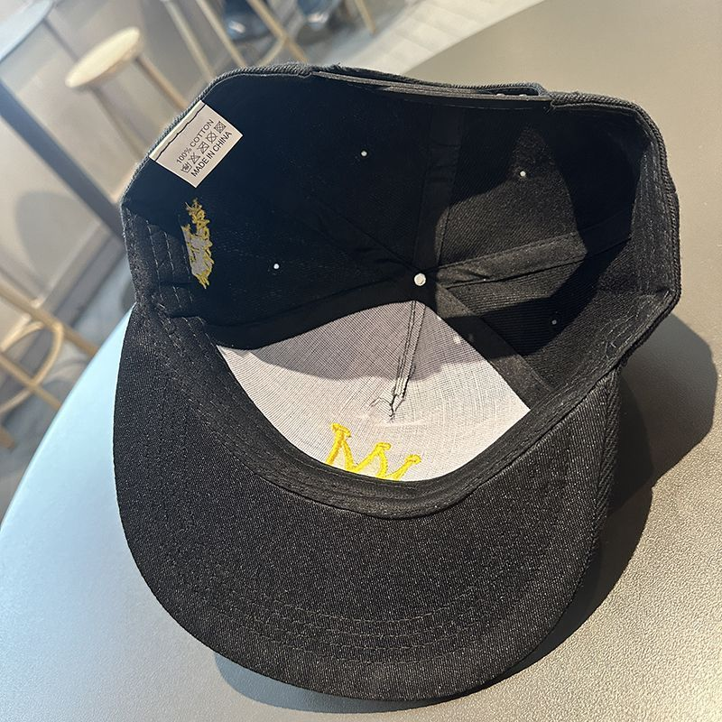 Hip Hop Men's Women's Flat brim Spring and Autumn Baseball Big Headed Street Dance Trendy Person Straight Board American_voghion.com