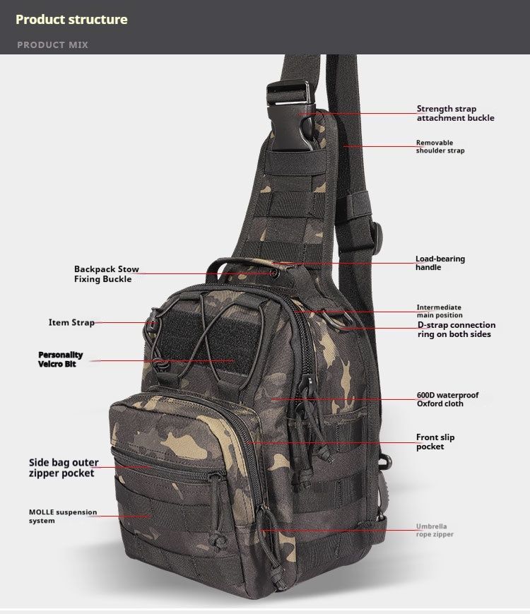 Taktische kleine Brusttasche Herren Oxford Tuch Brusttasche 600D verschlüsselt vergrößerte Camouflage Brusttasche Schultertasche Umhängetasche_voghion.com