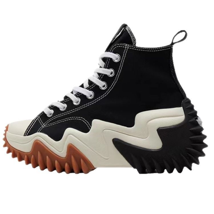 New Starmotion Men And Women Black Platform Second Generation Thick Sole Height Increasing Couple Frame Wei Casual_voghion.com