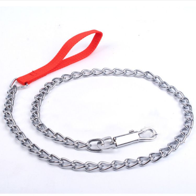 for Medium And Large Dogs, Leash With PU Handle, Metal Iron Dog Rope Twist Chain, Pet Chain_voghion.com