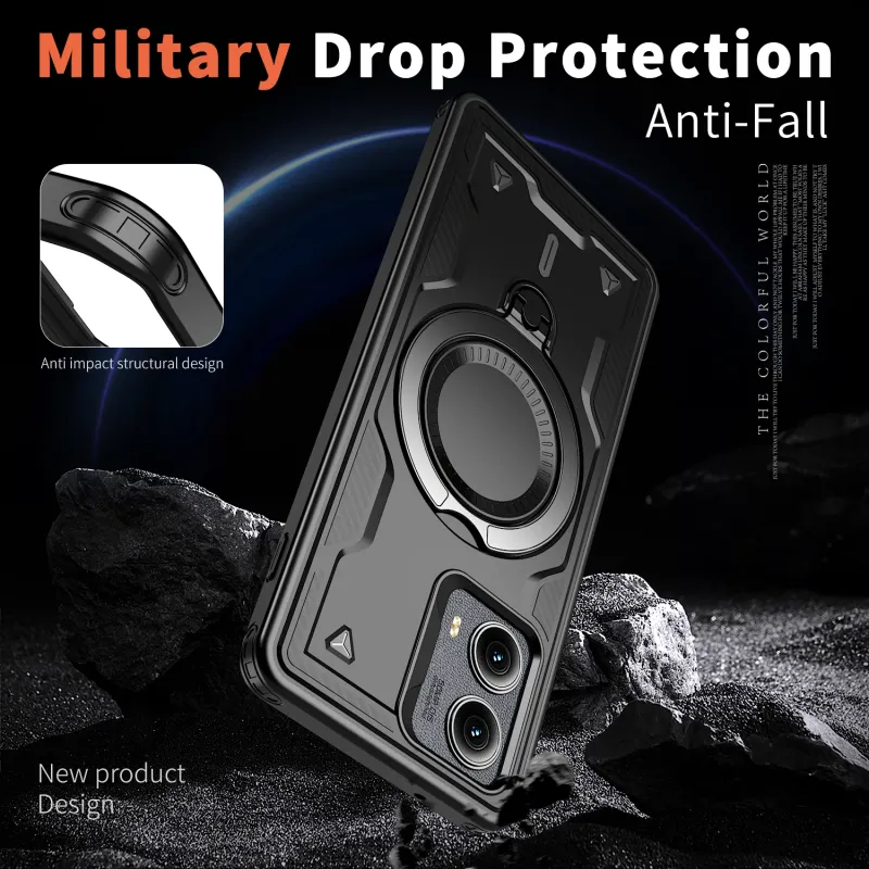 Étui magnétique Amo pour Motoola Moto Power 2024 EDGE 5G avec stylet G Play G5G et support de chargement sans fil, résistant aux chocs_voghion.com