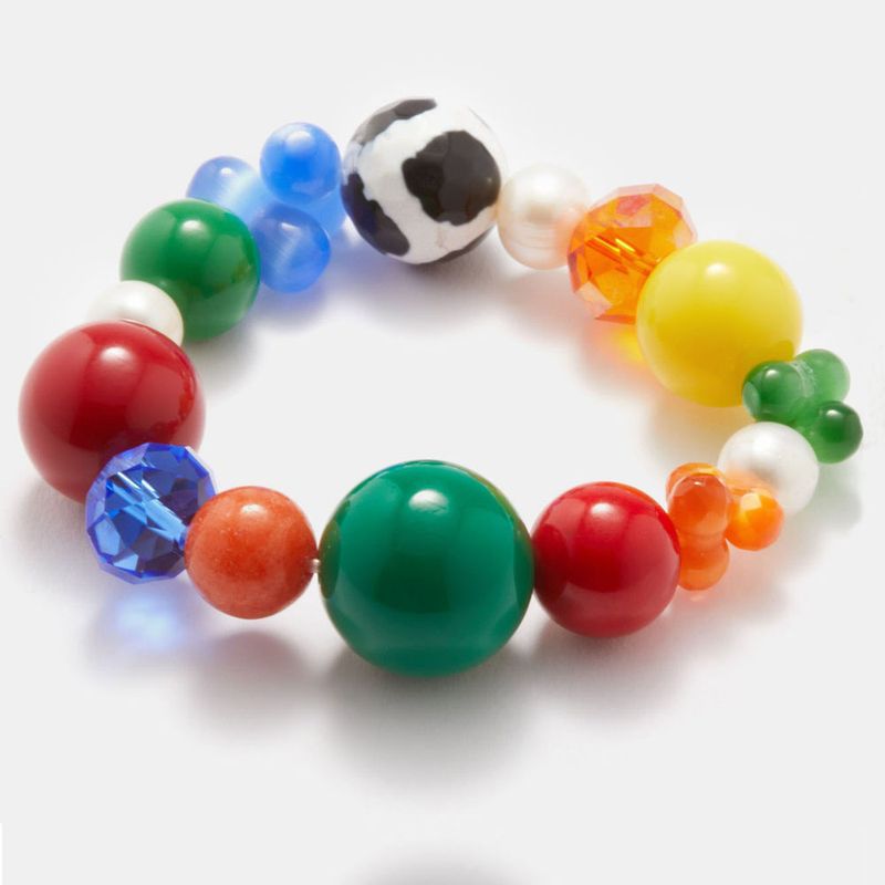 E-home's New Natural Pearl Mixed With Rainbow Necklace, Fashionable Collision Sweater, Collarbone Chain, CHOKER_voghion.com