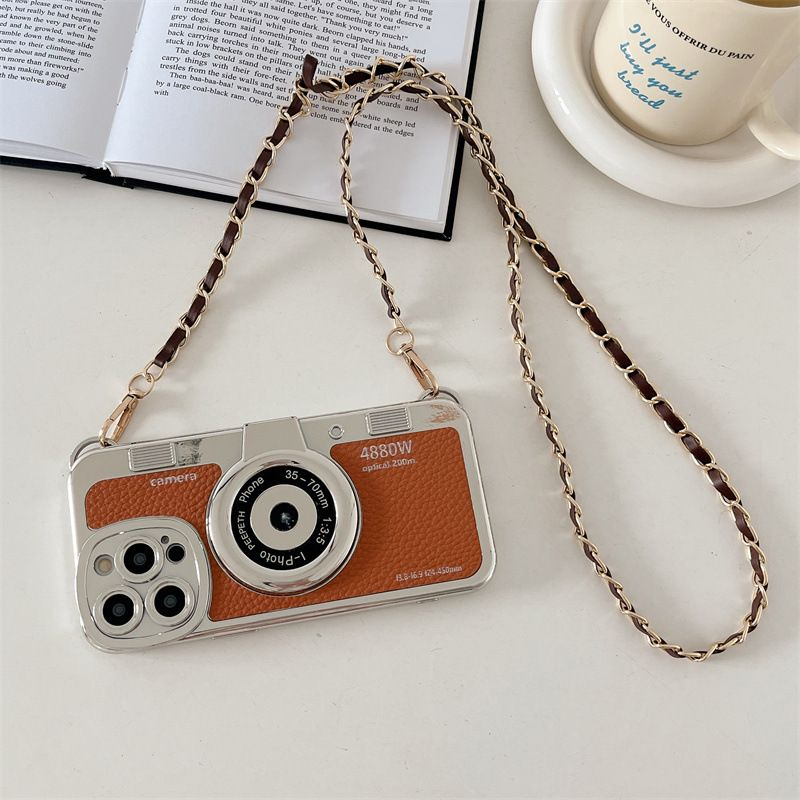 Mobiele camera geschikt voor Apple 15 Promax mobiele telefoonhoes 13 siliconen 12 lanyard 11 crossbody ketting anti-val zacht_voghion.com