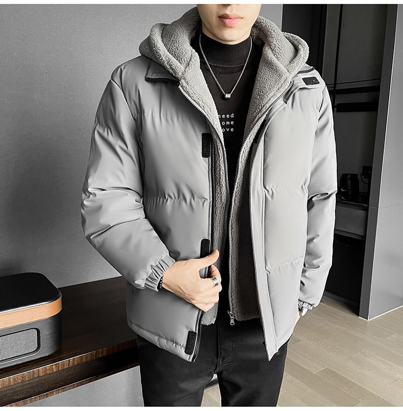 Men's Clothing Men's Fleece-Lined Hooded Parka Jacket With Two-Tone Design, Warm Winter Coat For Teens & Adults (Gray, Black, Khaki, Sizes M-8XL)_voghion.com