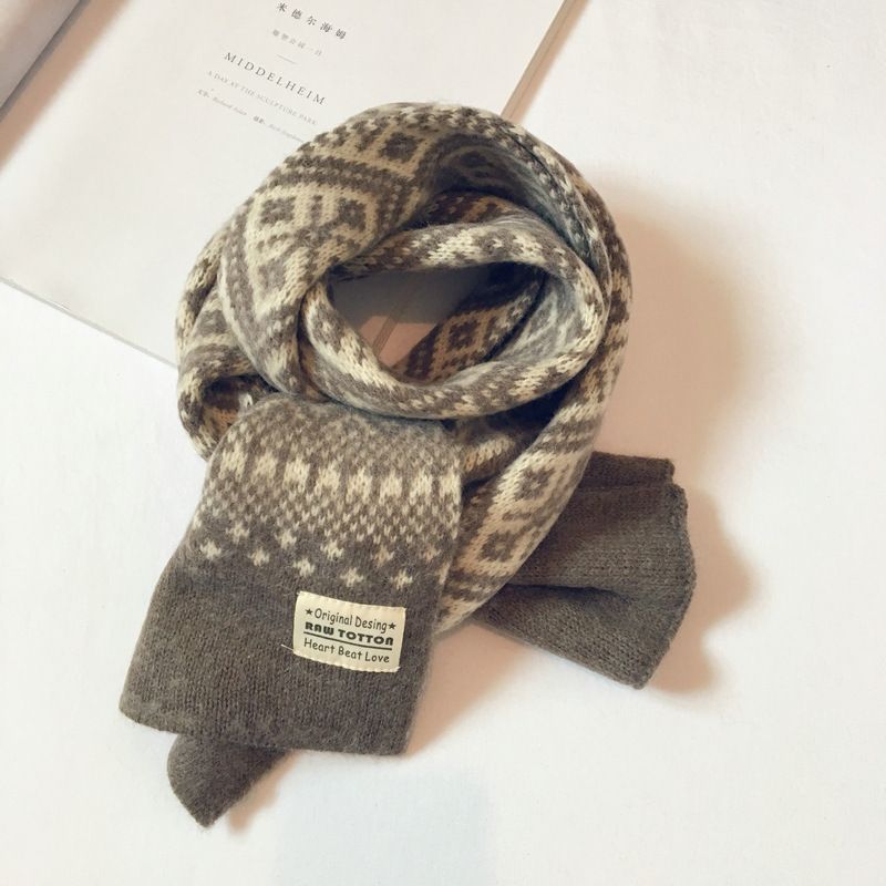Südkorea Dongdaemun ins Schneeflocke Woolen für Kinder Herbst Winter Jungen und Mädchen Baby Gestrickte Schal Trend_voghion.com