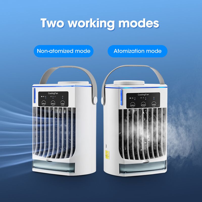 Explosives Desktop Cooler Office Mute Humidification Spray Electric USB Mini Air Conditioner Fan_voghion.com