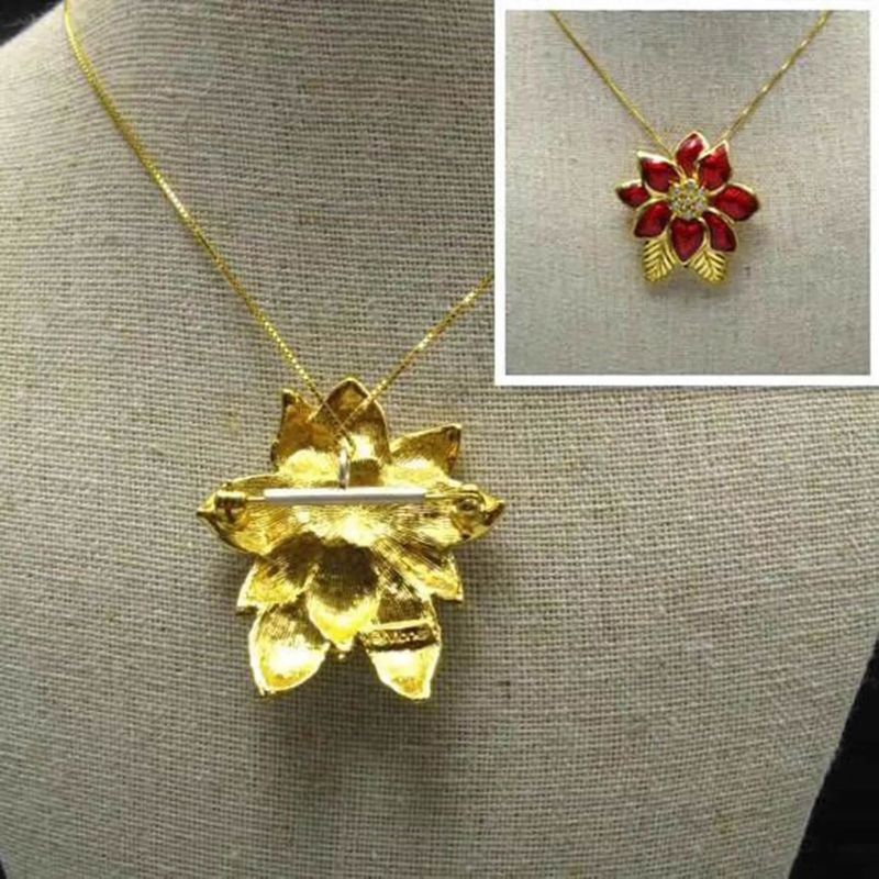 Spilla convertitore pendente semplice di nicchia di fascia alta in argento sterling per donne_voghion.com