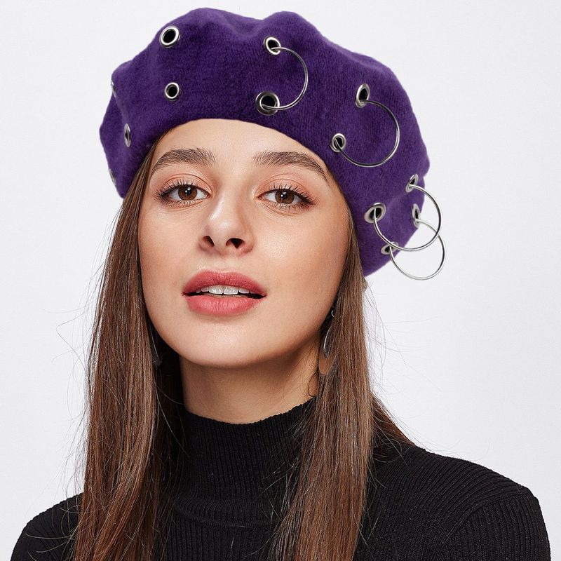 Damen herbst und winter stil alle spiel baskenmütze hut damen Britischen hut retro kürbis maler hut_voghion.com