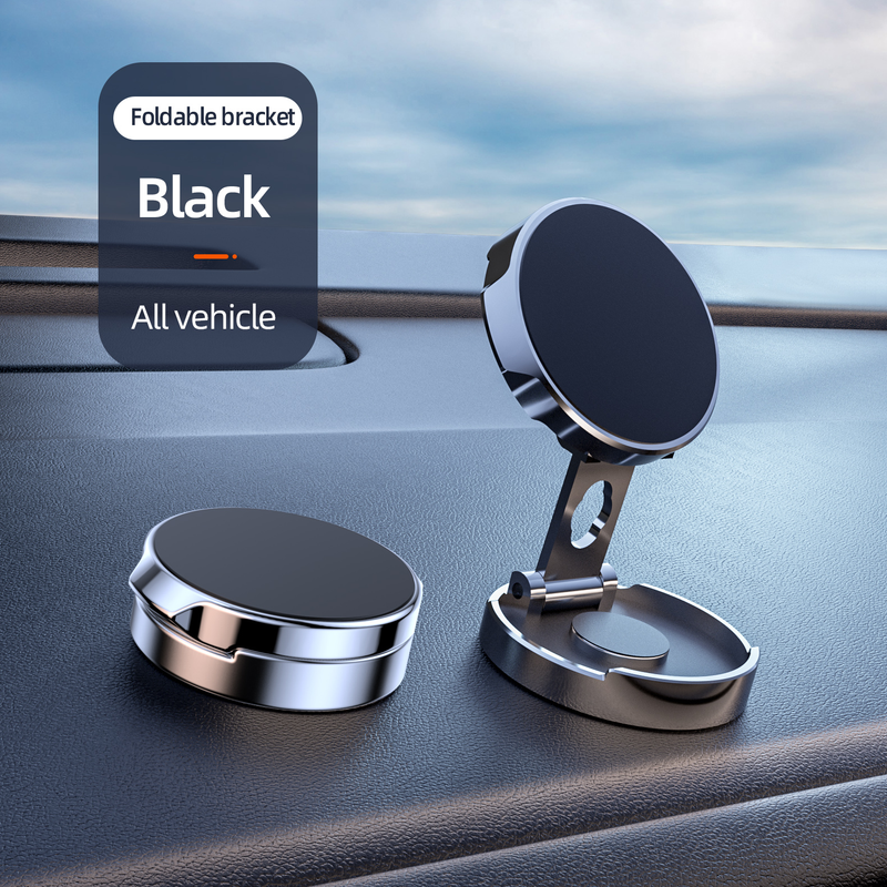 Autotelefoonhouder Stevige magnetische autohouder 720° opvouwbare ronde houder, ondersteunt universele telefoon_voghion.com