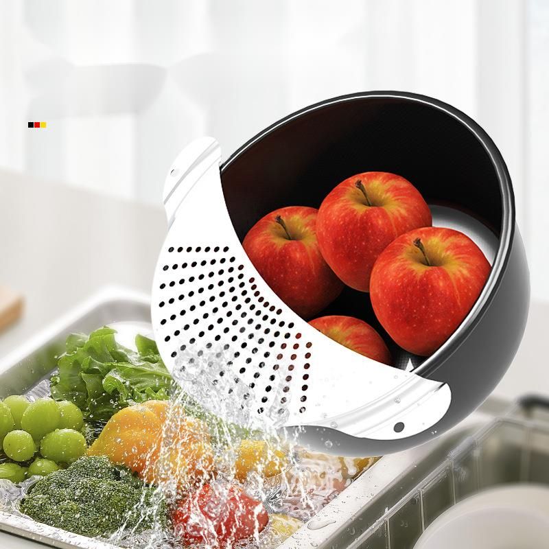 Neues praktisches Obst- und Abtropfgestell, Rückstandsabscheider, Wasser- und Gemüsewaschfilter, Küchenhilfswerkzeug_voghion.com