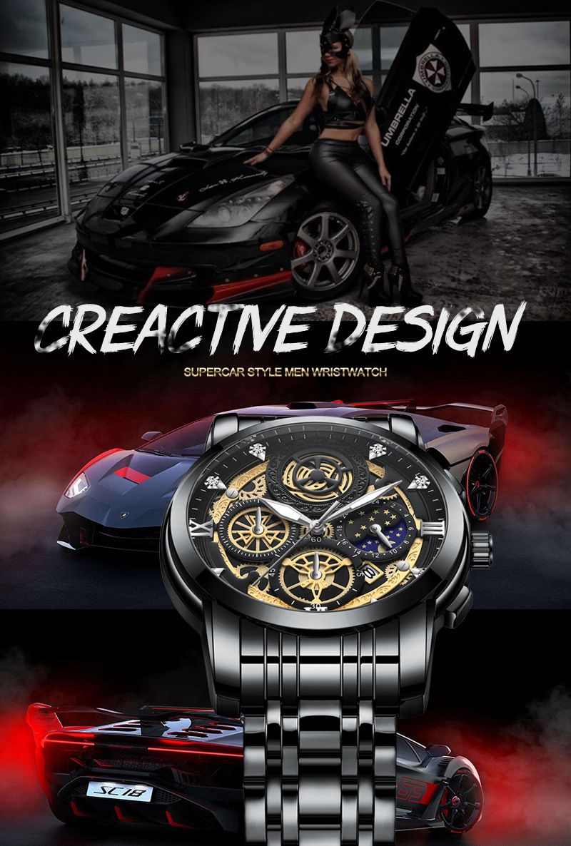 New Sun, Moon And Star Men's Watch Hollow Calendar Tourbillon Quartz Waterproof Watch Men's Watch_voghion.com