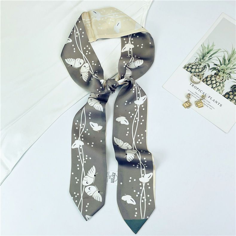 Sciarpa per borsa con rilegatura in nastro di protezione per il collo con fascia lunga da donna piccola in stile letterario primaverile ed estivo_voghion.com