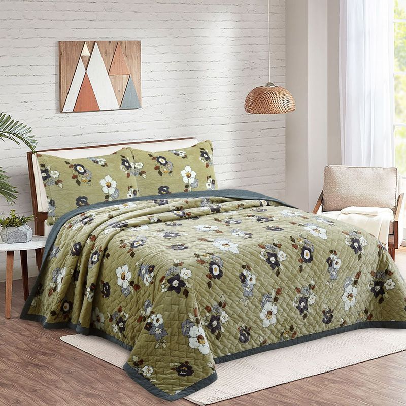 Douyin transmissão ao vivo fio tingido algodão puro capa de cama três peças conjunto inverno dupla face bebê lã lençol conjunto de cama fabricante_voghion.com
