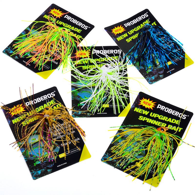Tassel Sequin Mustache Spinnerbaits Anti-Hook Bottom Lure Lead Head Hook_voghion.com