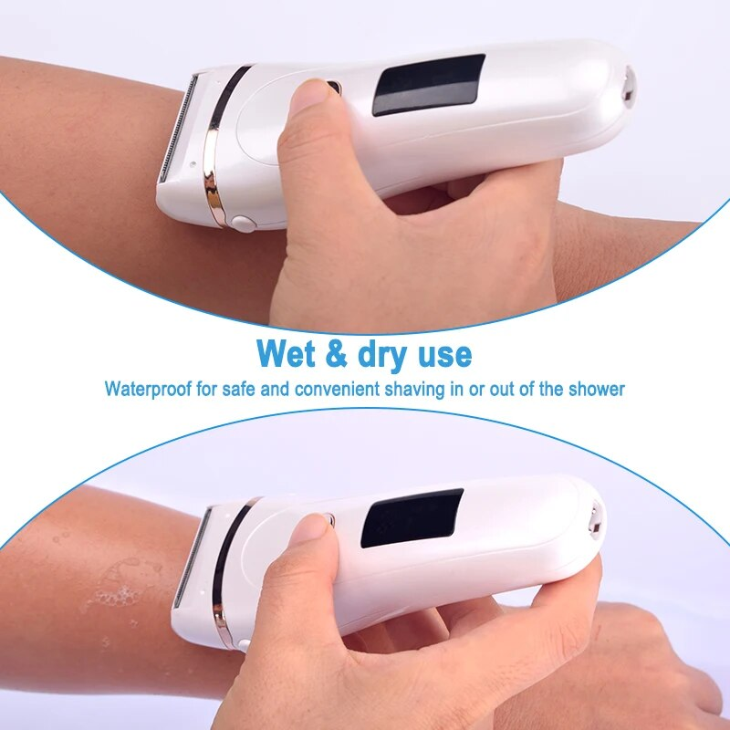 USB wiederaufladbarer schmerzloser elektrischer Epilierer Bartentfernung Frauen Rasiermesser Tragbarer weiblicher Haarschneider Lcd_voghion.com