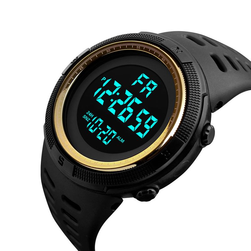 Orologio sportivo impermeabile con quadrante grande per uomini e studenti - Orologio digitale multifunzione con sveglia, cronometro e cinturino in silicone resistente_voghion.com