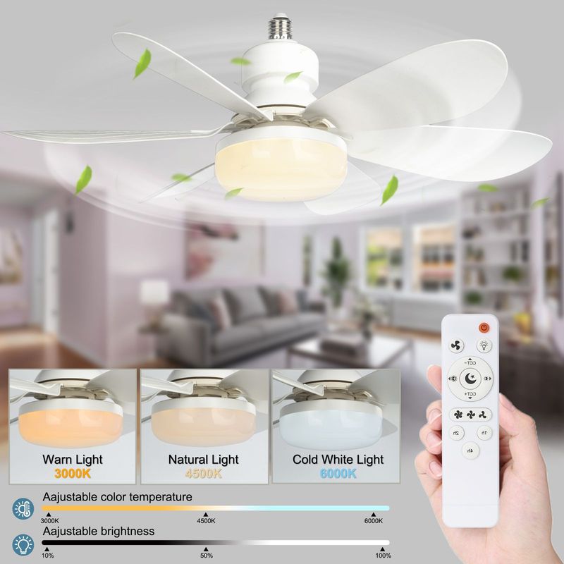 Wireless Socket Fan Light_voghion.com