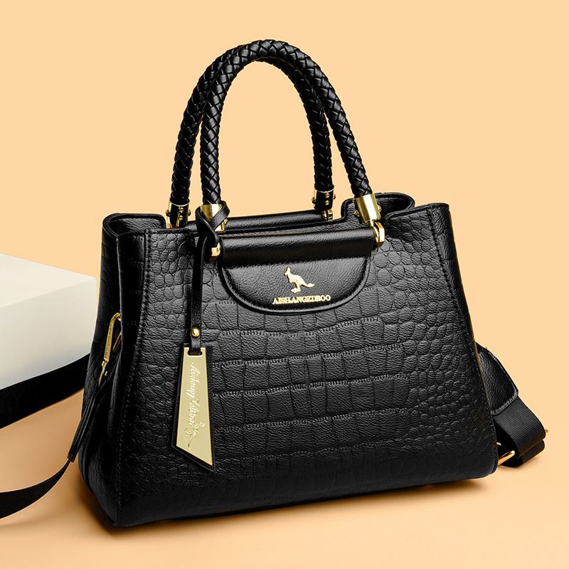 Borsa a mano con motivo a pietra 2025, nuova moda, versatile, stile tote, da donna, borsa a tracolla_voghion.com