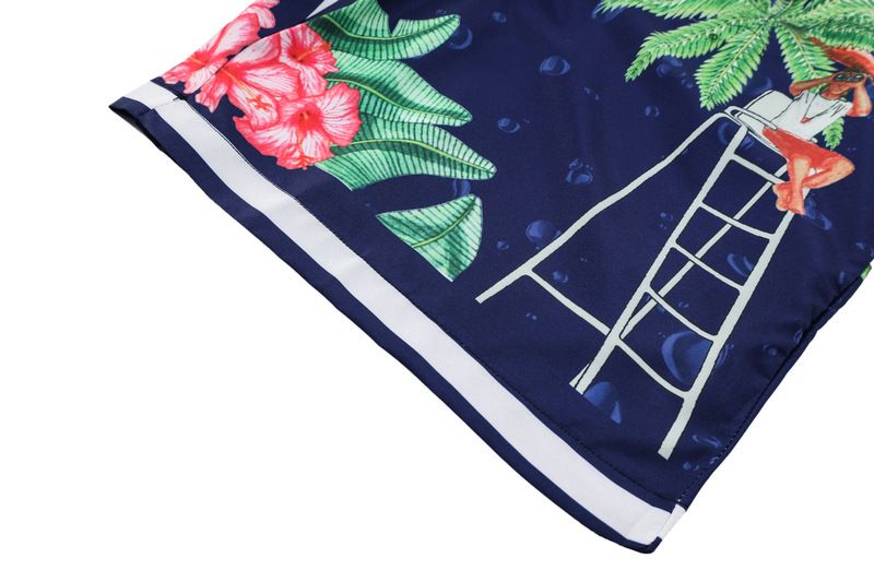 Ropa para hombre, estilo urbano, camisa floral, traje, playa, surf, camisa con estampado completo, cárdigan informal, pantalones cortos a juego para hombre_voghion.com