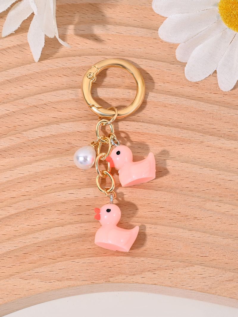 Wassertropfen Perle Kleine Ente Schlüsselanhänger Cartoon Tier Tasche Kopfhörer Fall Telefon Kleiner Anhänger_voghion.com