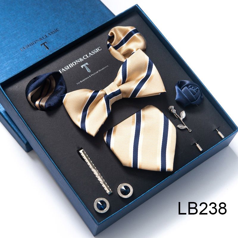 Abito cravatta pronto, papillon, accessori da uomo, set da 8 pezzi, corpetto, spilla, gemelli, abito formale, matrimonio_voghion.com