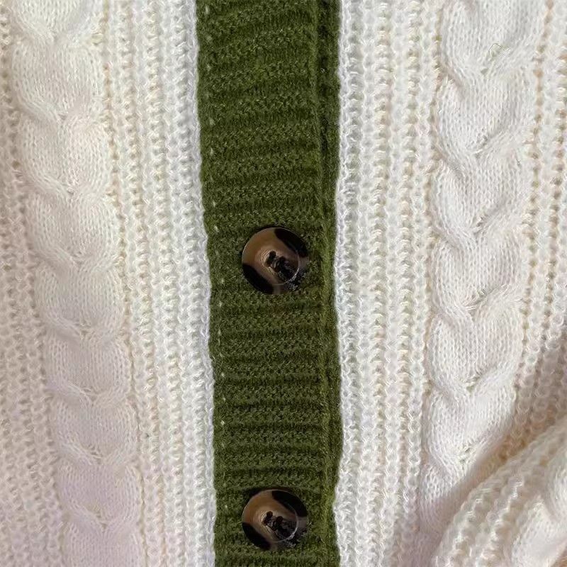 Cardigan in lana ricamato ispirato a Taylor - Maglia oversize a maniche lunghe con scollo a V floreale per donna_voghion.com