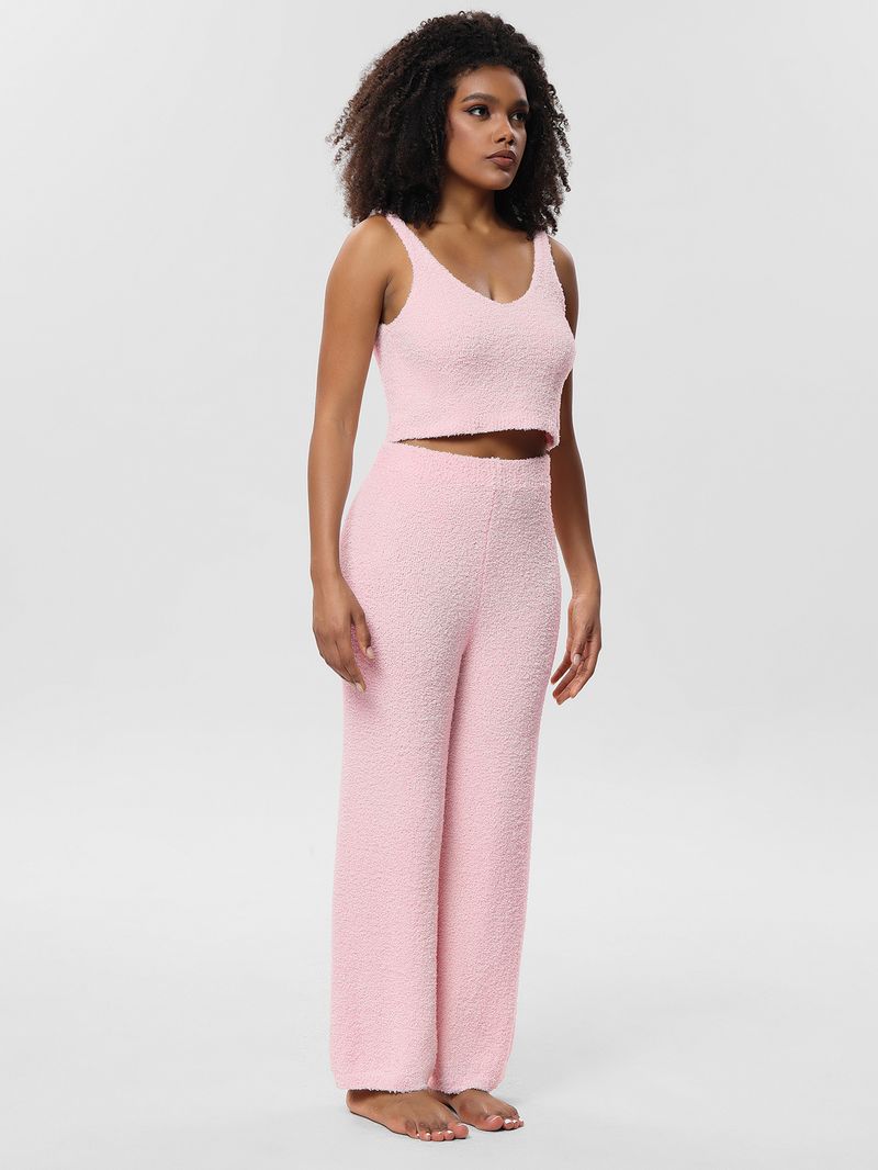 GraceChic GraceChic European And American Plus Size Women's Autumn Winter High-end Nightgown Sleep Pants Camisole Pajamas Three-piece Set_voghion.com