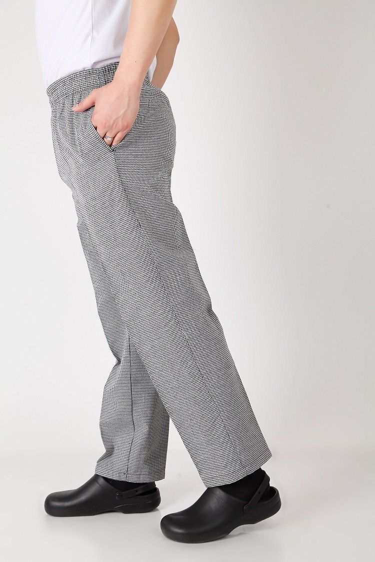 Roupas masculinas Four Seasons Kitchen Chef Work Pants Hotel Restaurant Work Pants Calças elásticas completas_voghion.com