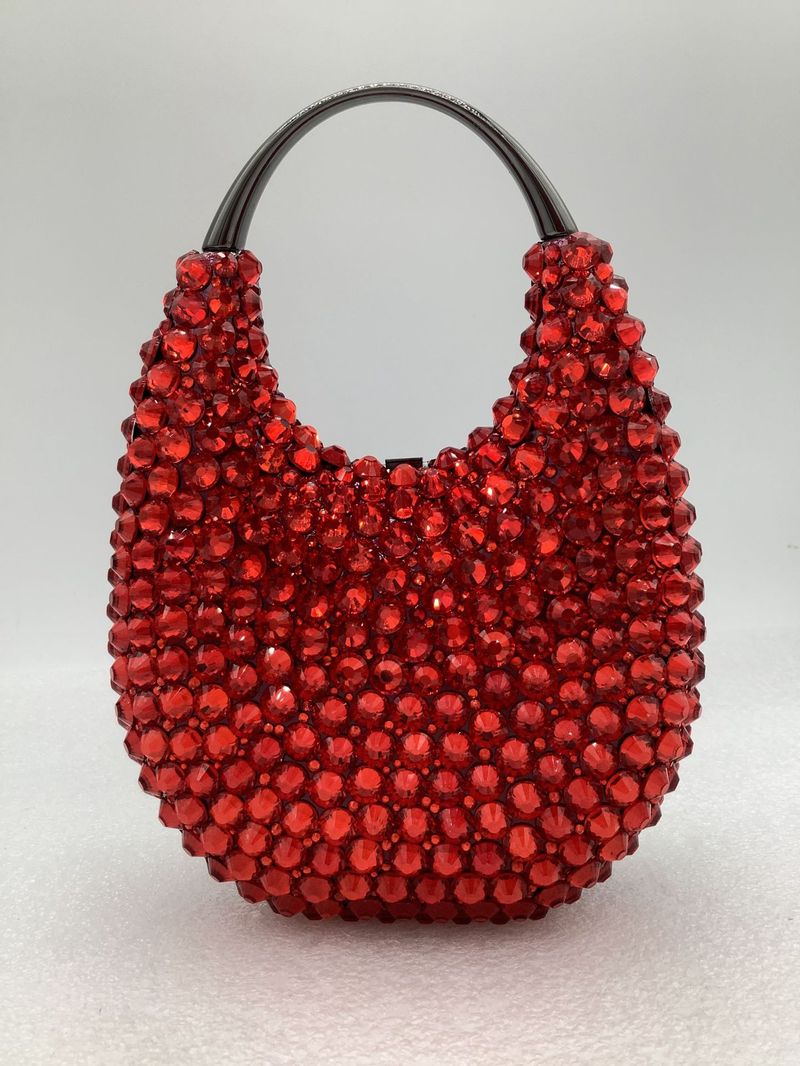 Xiyuan New Style Banquet Clutch Full Rhinestone Handbag Small Square Crystal Inlaid Diamond Evening Bag_voghion.com