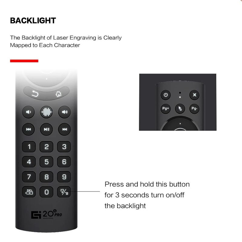 G20BTS Plus G20S PRO 2.4G télécommande vocale sans fil rétro-éclairé Air souris Gyroscope pour H96 X96 Max X88 Pro Android TV_voghion.com
